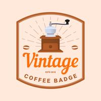 Platte Vintage koffie badge Vector