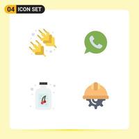 4 gebruiker koppel vlak icoon pak van modern tekens en symbolen van rijst- fles app watt app dag bewerkbare vector ontwerp elementen