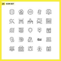 voorraad vector icoon pak van 25 lijn tekens en symbolen voor online handel eenvoudig bruiloft liefde bewerkbare vector ontwerp elementen