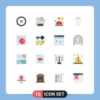 16 gebruiker koppel vlak kleur pak van modern tekens en symbolen van koppel verkoop boek toetsenbord architectuur bewerkbare pak van creatief vector ontwerp elementen