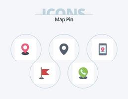 kaart pin vlak icoon pak 5 icoon ontwerp. plaats. mobiel. plaats. pin. plaats vector