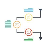 zakelijke infographic met circulaire pictogrammen vector