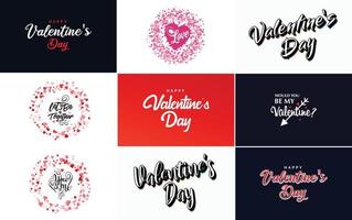 worden mijn Valentijn belettering met een hart ontwerp. geschikt voor gebruik in Valentijnsdag dag kaarten en uitnodigingen vector