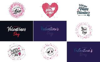 worden mijn Valentijn Valentijnsdag vakantie belettering voor groet kaart vector