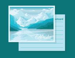 briefkaart van de illustratie van Alaska vector