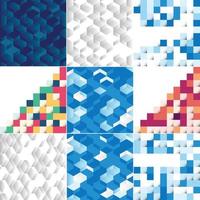 naadloos patroon van kleurrijk blokken met een schaduw effect eps10 vector formaat