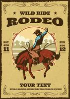 retro rodeo-flyer vector