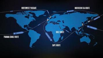 abstract achtergrond van blauw Verzending routes Europa en Amerika vector