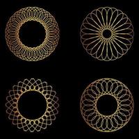 set van gouden geometrische vormen vector