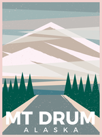 Mountain Drum Alaska briefkaart vector