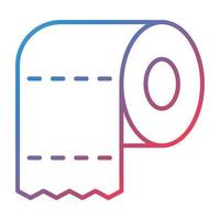 toilet papier lijn helling icoon vector