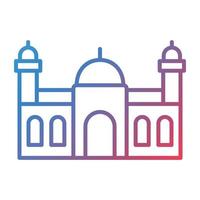 moskee lijn verloop icoon vector