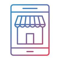 e-commerce lijn verloop icoon vector