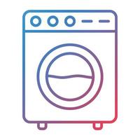 wasmachine lijn verloop pictogram vector