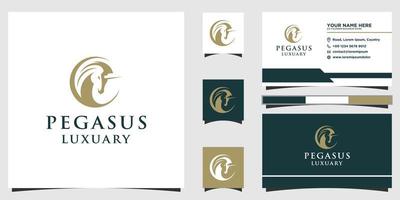 elegant Pegasus. minimalistische premie paard. Pegasus stijl mythisch silhouet, vector