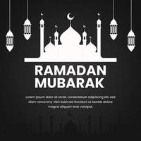 Ramadan banier illustratie in vlak ontwerp vector