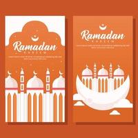 Ramadan verticaal banier illustratie in vlak ontwerp vector