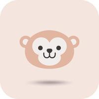 aap gezicht, dier gezicht schattig emoji's, stickers, emoticons. vector