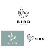 vogel logo, vogel Vleugels vector, minimalistische ontwerp, voor Product branding, sjabloon icoon illustratie vector