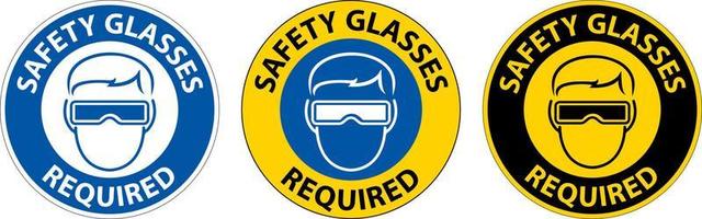 verdieping teken, veiligheid bril verplicht vector
