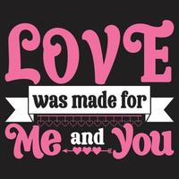 gelukkig valentijnsdag dag typografie belettering romantisch belettering van liefde t-shirt vector