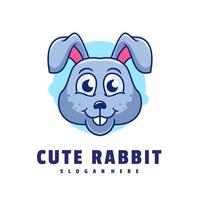 schattig konijn tekenfilm logo vector