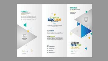 gemakkelijk drievoud brochure lay-out vector