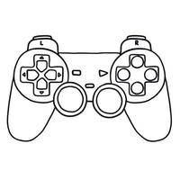 spel retro controleur. vector illustratie in hand getekend schets tekening stijl geïsoleerd Aan wit achtergrond.