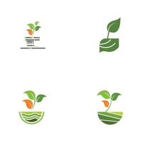 groen fabriek boerderij vector logo concept