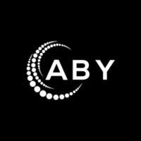 aby brief logo creatief ontwerp. aby uniek ontwerp. vector