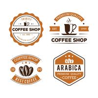 Koffie badges vector set