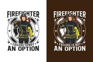 brandweerman mislukking is niet een optie ontwerp vector