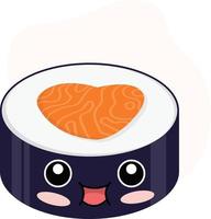 schattig kawaii sushi tekening illustratie vector