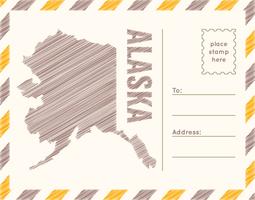 Uniek briefkaart van Alaska Vectors