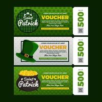 beperkte vouchers tijdens saint patrick vector