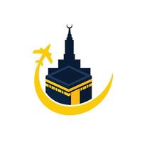 mekka en hotel toren logo vector ontwerp