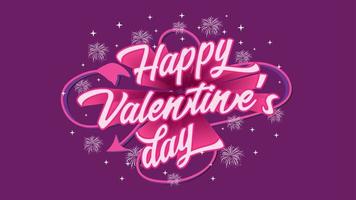gelukkig valentijnsdag dag achtergrond ontwerp met Valentijn typografie vector illustratie