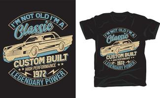 klassiek auto t-shirt ontwerp vector