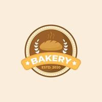 bakkerij insigne logo ontwerp wijnoogst stijl vector