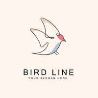 vogelstand lijn kunst logo, icoon en symbool, vector illustratie ontwerp