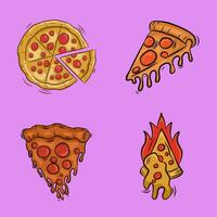 pizza illustratie vector. kan gebruik voor icoon vector