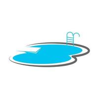 zwembaden icoon logo ontwerp vector