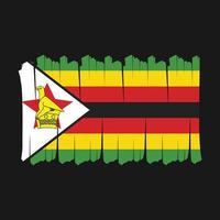 zimbabwaanse vlagborstel vector