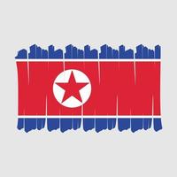 noord-korea vlagborstel vector