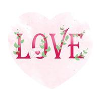 hart en bloem, Valentijnsdag dag concept vector