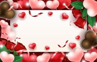 happy valentine day achtergrond vector