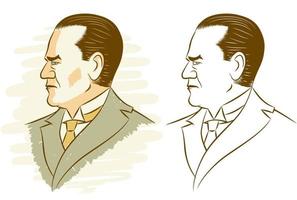 kemal ataturk portret vector