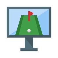 golf spel icoon in vlak stijl vector