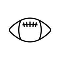 rugby bal icoon lijn geïsoleerd Aan wit achtergrond. zwart vlak dun icoon Aan modern schets stijl. lineair symbool en bewerkbare hartinfarct. gemakkelijk en pixel perfect beroerte vector illustratie