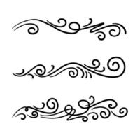 hand getrokken wind doodle set, vectorillustratie. vector